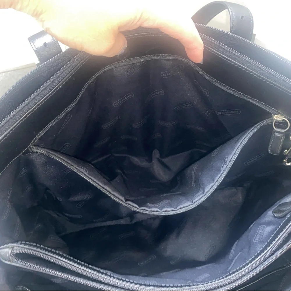 Coach Vintage Mercer Twill and Leather Black Satchel EUC